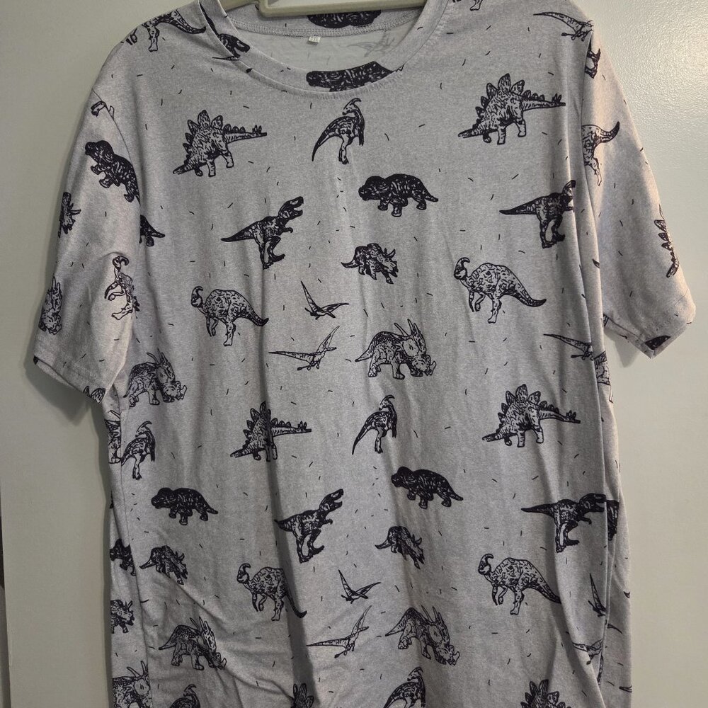 Grey and Black Dinosaur Tshirt